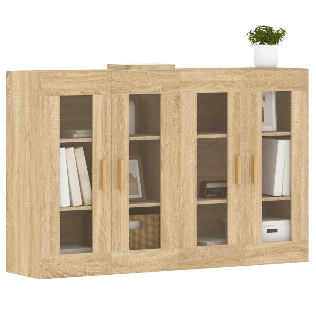 vidaXL Hangkasten 2 st bewerkt hout sonoma eikenkleurig afbeelding
