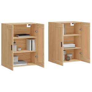 Nástěnné skříňky 2 ks dub sonoma kompozitní dřevo - obrázek 3