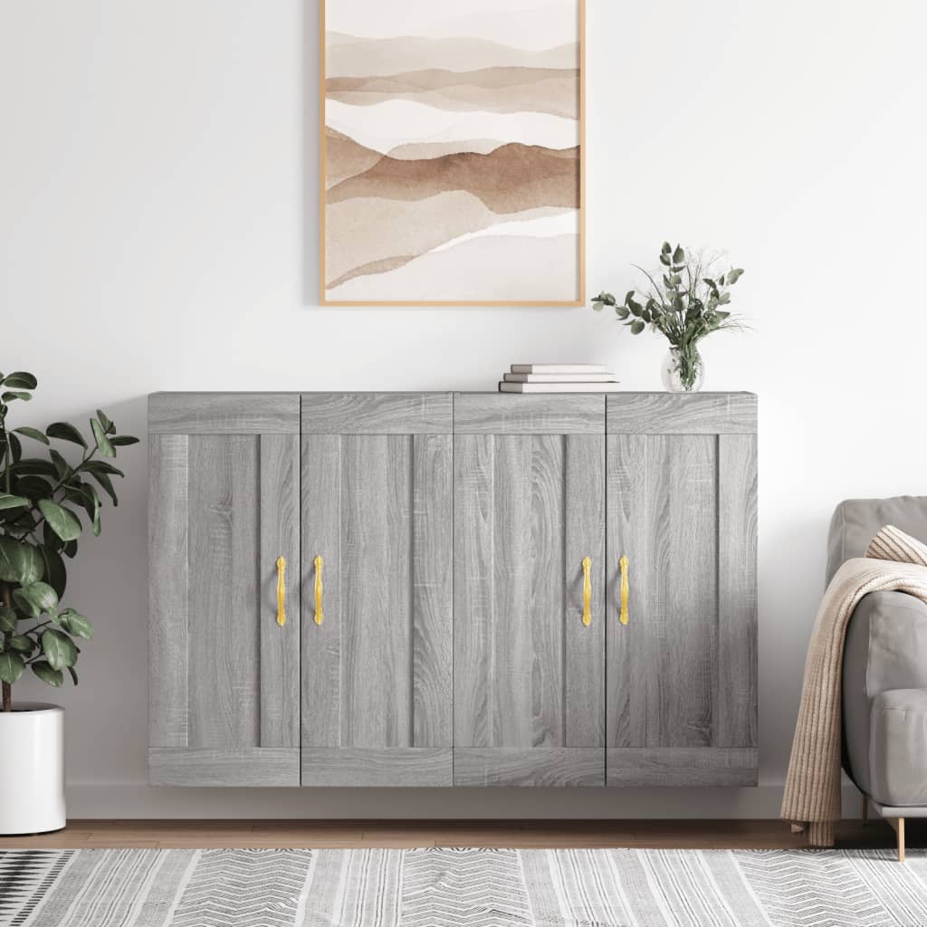 Wandschränke 2 Stk. Grau Sonoma Holzwerkstoff kaufen