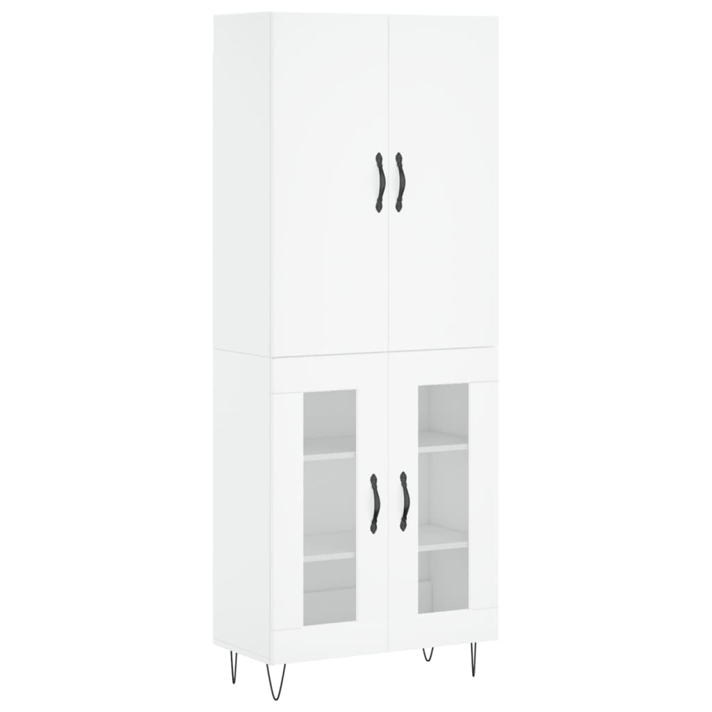 vidaXL Skříň highboard bílá 69,5 x 34 x 180 cm kompozitní dřevo