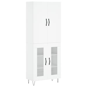 Skříň highboard bílá 69,5 x 34 x 180 cm kompozitní dřevo - obrázek 2