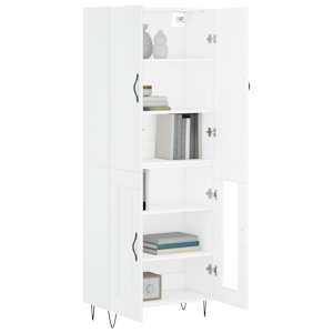 Skříň highboard bílá 69,5 x 34 x 180 cm kompozitní dřevo - obrázek 3
