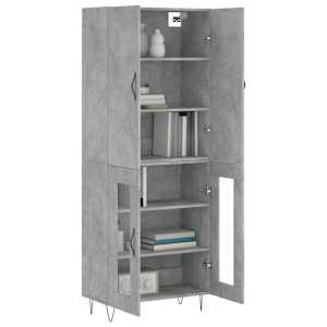 Skříň highboard betonově šedá 69,5x34x180 cm kompozitní dřevo - obrázek 3