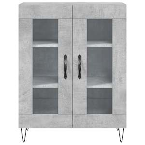 Skříň highboard betonově šedá 69,5x34x180 cm kompozitní dřevo - obrázek 8