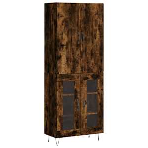 Skříň highboard kouřový dub 69,5 x 34 x 180 cm kompozitní dřevo - obrázek 2