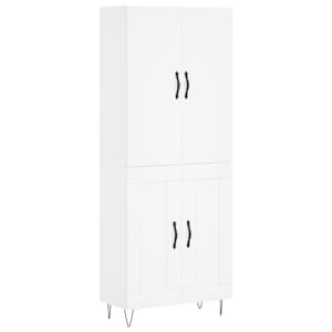 Skříň highboard bílá 69,5 x 34 x 180 cm kompozitní dřevo - obrázek 2