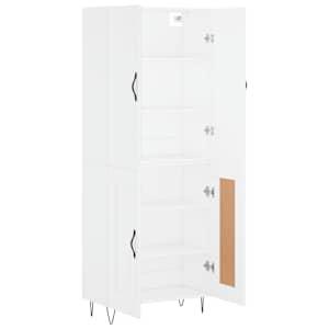 Skříň highboard bílá 69,5 x 34 x 180 cm kompozitní dřevo - obrázek 4