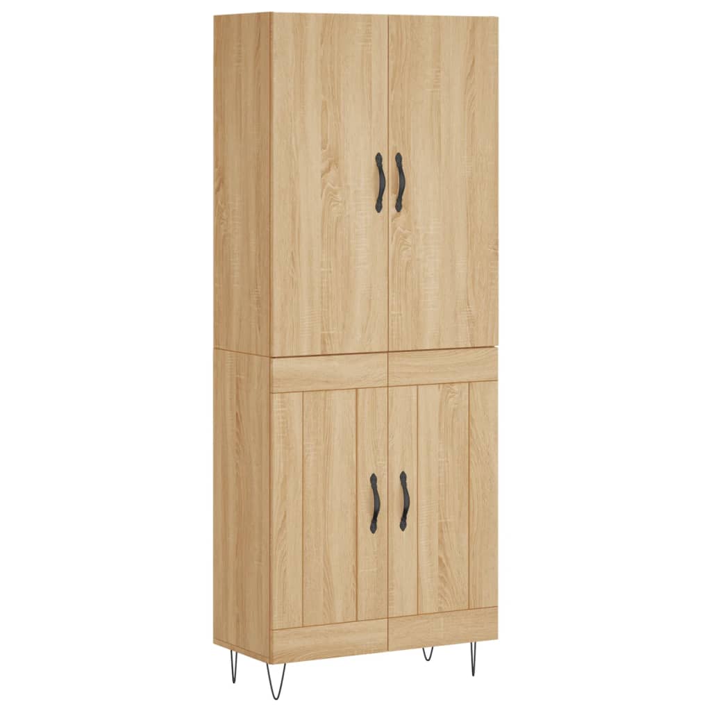 Thumbnail - vidaXL Highboard Sonoma-Eiche 69,5x34x180 cm Holzwerkstoff