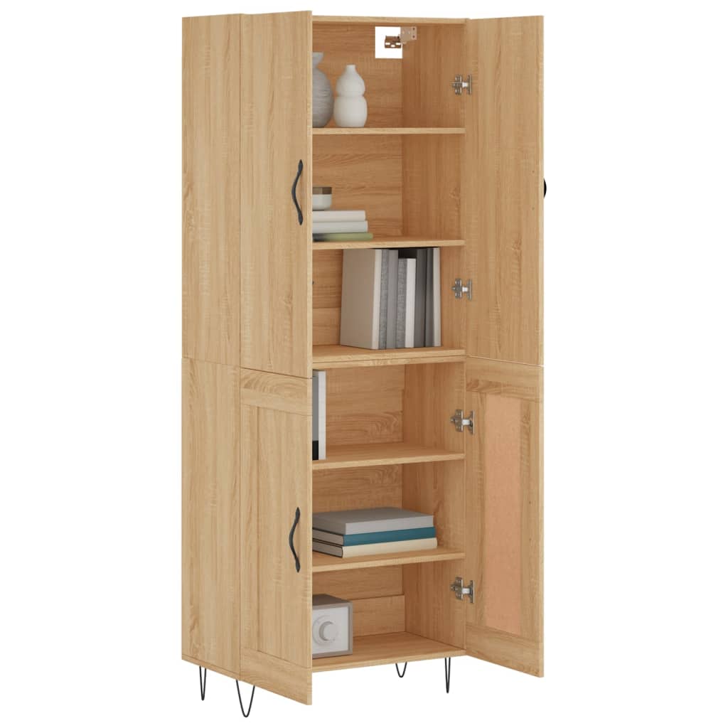 Thumbnail - vidaXL Highboard Sonoma-Eiche 69,5x34x180 cm Holzwerkstoff