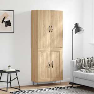 Skříň highboard dub sonoma 69,5 x 34 x 180 cm kompozitní dřevo - obrázek 1