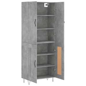 Skříň highboard betonově šedá 69,5x34x180 cm kompozitní dřevo - obrázek 4