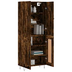 Skříň highboard kouřový dub 69,5 x 34 x 180 cm kompozitní dřevo - obrázek 3