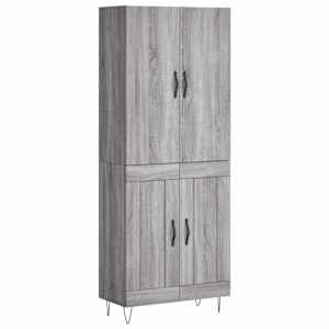 Skříň highboard šedá sonoma 69,5 x 34 x 180 cm kompozitní dřevo - obrázek 2
