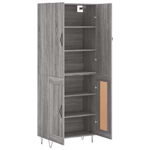 Skříň highboard šedá sonoma 69,5 x 34 x 180 cm kompozitní dřevo - obrázek 4