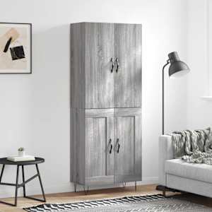 Skříň highboard šedá sonoma 69,5 x 34 x 180 cm kompozitní dřevo - obrázek 1