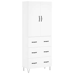 Skříň highboard bílá 69,5 x 34 x 180 cm kompozitní dřevo - obrázek 2