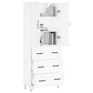 Skříň highboard bílá 69,5 x 34 x 180 cm kompozitní dřevo - obrázek 3