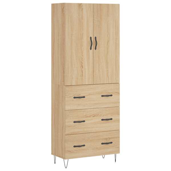 vidaXL k&otilde;rge kapp, Sonoma tamm, 69,5 x 34 x 180 cm, tehispuit
