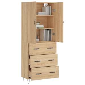 Skříň highboard dub sonoma 69,5 x 34 x 180 cm kompozitní dřevo - obrázek 3