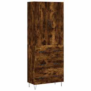 Skříň highboard kouřový dub 69,5 x 34 x 180 cm kompozitní dřevo - obrázek 2