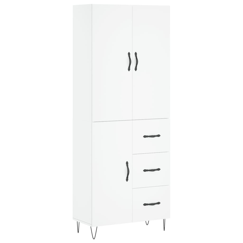 vidaXL Skříň highboard bílá 69,5 x 34 x 180 cm kompozitní dřevo