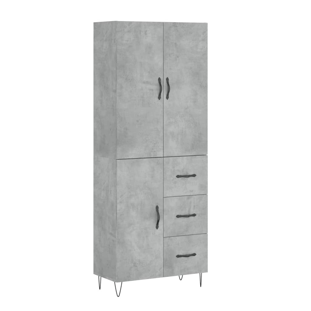 vidaXL SkĹ™Ă­Ĺ� highboard betonovÄ› ĹˇedĂˇ 69,5x34x180 cm kompozitnĂ­ dĹ™evo