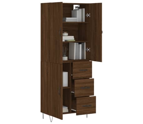 vidaXL Dulap &icirc;nalt, stejar maro, 69,5x34x180 cm, lemn compozit