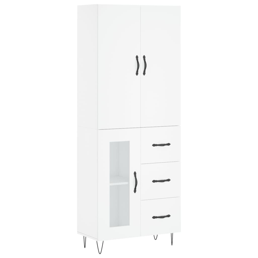 vidaXL Skříň highboard bílá 69,5 x 34 x 180 cm kompozitní dřevo