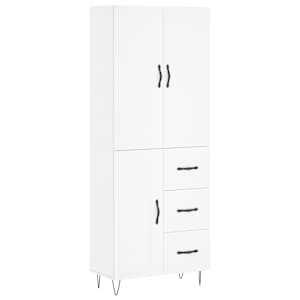 Skříň highboard bílá 69,5 x 34 x 180 cm kompozitní dřevo - obrázek 2