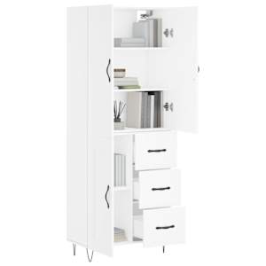 Skříň highboard bílá 69,5 x 34 x 180 cm kompozitní dřevo - obrázek 3