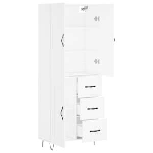 Skříň highboard bílá 69,5 x 34 x 180 cm kompozitní dřevo - obrázek 4