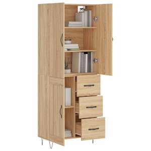 Skříň highboard dub sonoma 69,5 x 34 x 180 cm kompozitní dřevo - obrázek 3