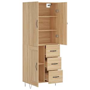 Skříň highboard dub sonoma 69,5 x 34 x 180 cm kompozitní dřevo - obrázek 4