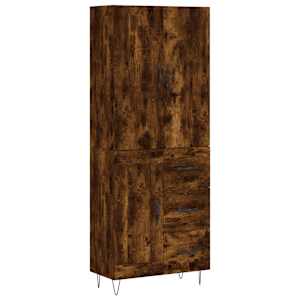 Skříň highboard kouřový dub 69,5 x 34 x 180 cm kompozitní dřevo - obrázek 2