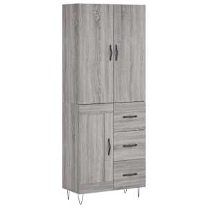 Skříň highboard šedá sonoma 69,5 x 34 x 180 cm kompozitní dřevo - obrázek 2