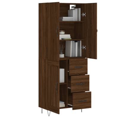 vidaXL Dulap &icirc;nalt, stejar maro, 69,5x34x180 cm, lemn compozit