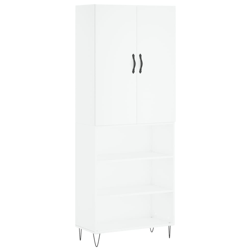 vidaXL Skříň highboard bílá 69,5 x 34 x 180 cm kompozitní dřevo