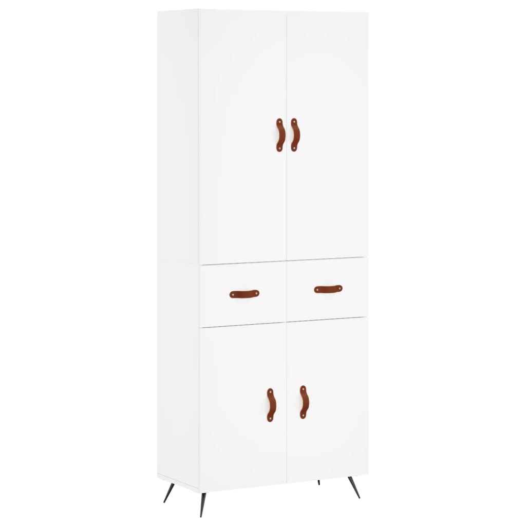 vidaXL Skříň highboard bílá 69,5 x 34 x 180 cm kompozitní dřevo