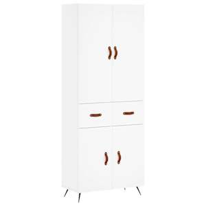 Skříň highboard bílá 69,5 x 34 x 180 cm kompozitní dřevo - obrázek 2
