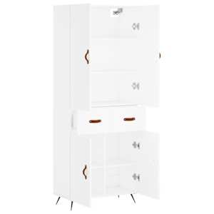 Skříň highboard bílá 69,5 x 34 x 180 cm kompozitní dřevo - obrázek 3