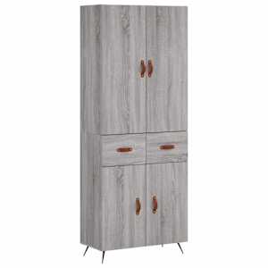Skříň highboard šedá sonoma 69,5 x 34 x 180 cm kompozitní dřevo - obrázek 2