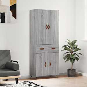 Skříň highboard šedá sonoma 69,5 x 34 x 180 cm kompozitní dřevo - obrázek 1
