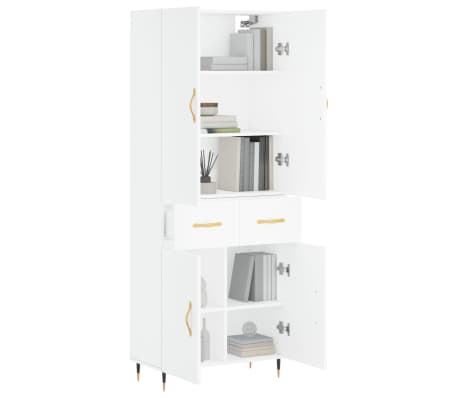 vidaXL Highboard White 69.5x34x180 cm Engineered Wood