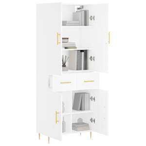 Skříň highboard bílá 69,5 x 34 x 180 cm kompozitní dřevo - obrázek 3