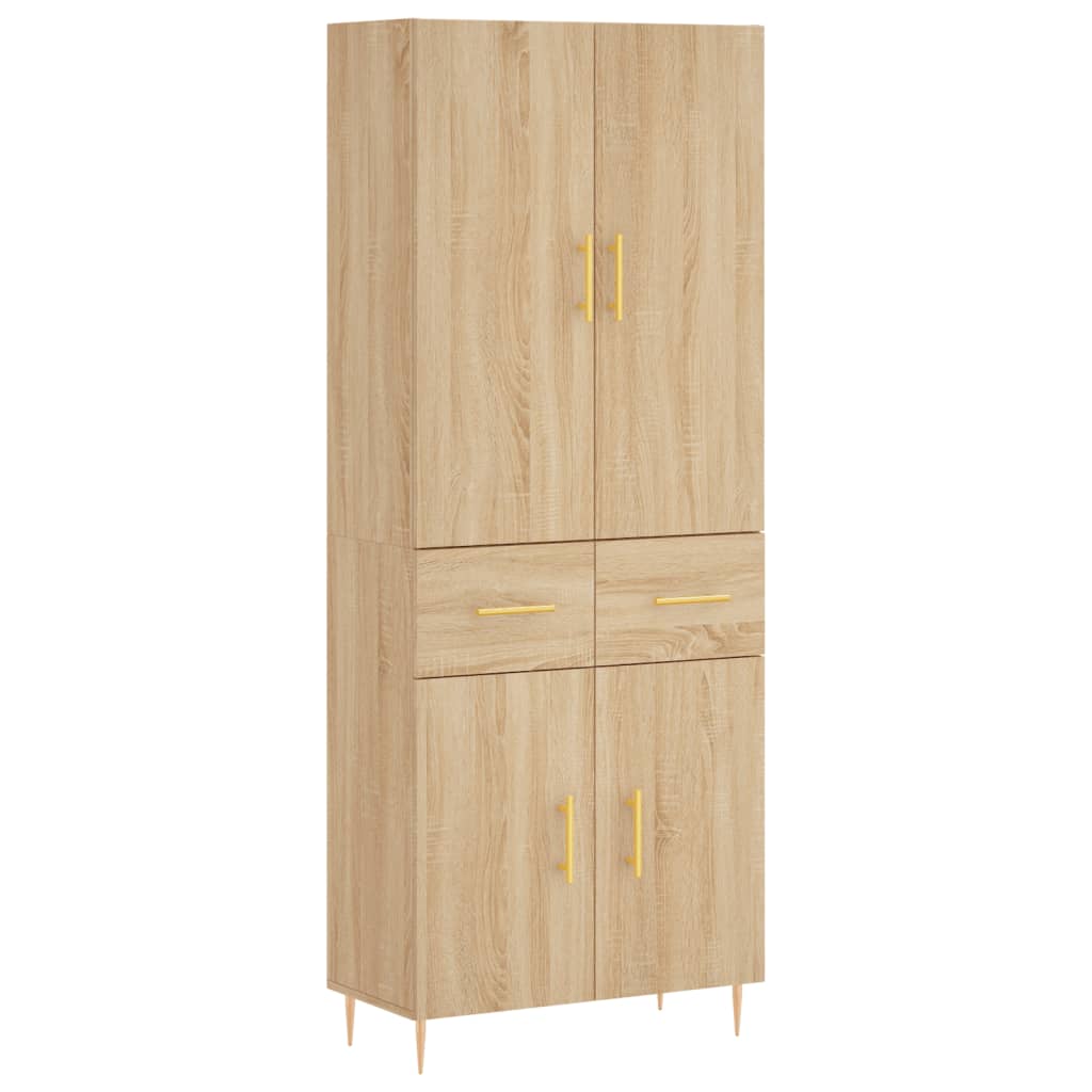 vidaXL Skříň highboard dub sonoma 69,5 x 34 x 180 cm kompozitní dřevo