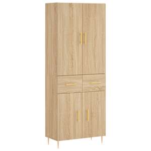 Skříň highboard dub sonoma 69,5 x 34 x 180 cm kompozitní dřevo - obrázek 2