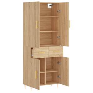 Skříň highboard dub sonoma 69,5 x 34 x 180 cm kompozitní dřevo - obrázek 4