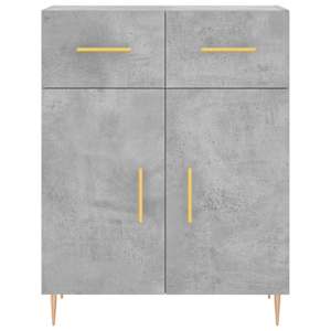 Skříň highboard betonově šedá 69,5x34x180 cm kompozitní dřevo - obrázek 8