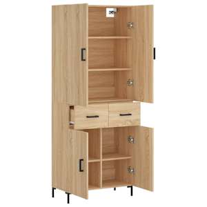 Skříň highboard dub sonoma 69,5 x 34 x 180 cm kompozitní dřevo - obrázek 4