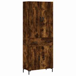 Skříň highboard kouřový dub 69,5 x 34 x 180 cm kompozitní dřevo - obrázek 2